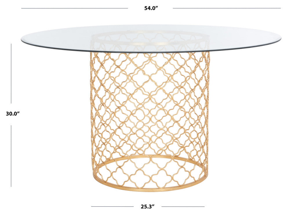 Safavieh Sandrarose Metal Dining Table, Gold