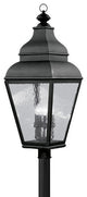 Livex Lighting 4 Light Black Outdoor Post Lantern - 2608-04