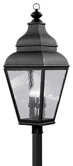 Livex Lighting 4 Light Black Outdoor Post Lantern - 2608-04