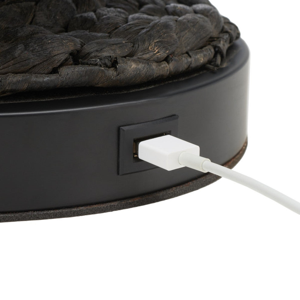 Safavieh Knowles Table Lamp With USB Port Black