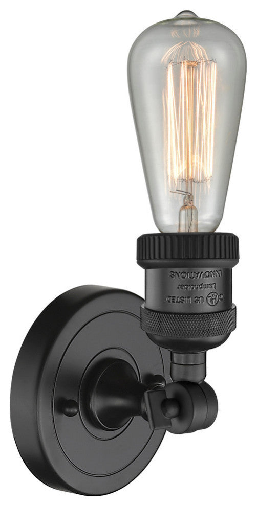 Bare Bulb 1-Light ADA Compiant Sconce, Matte Black