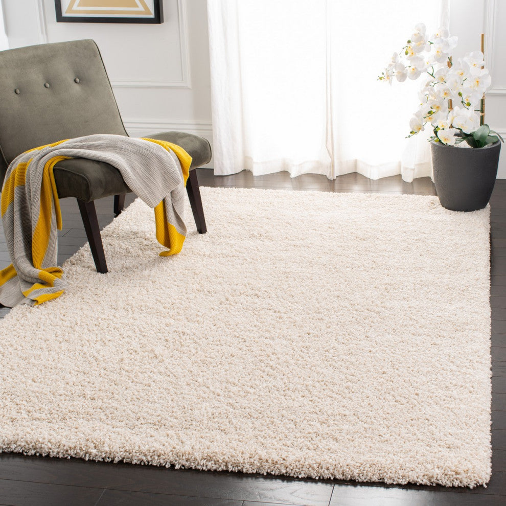Safavieh Evolution Shag Area Rug, EVO520, Ivory, 2'2"x8'