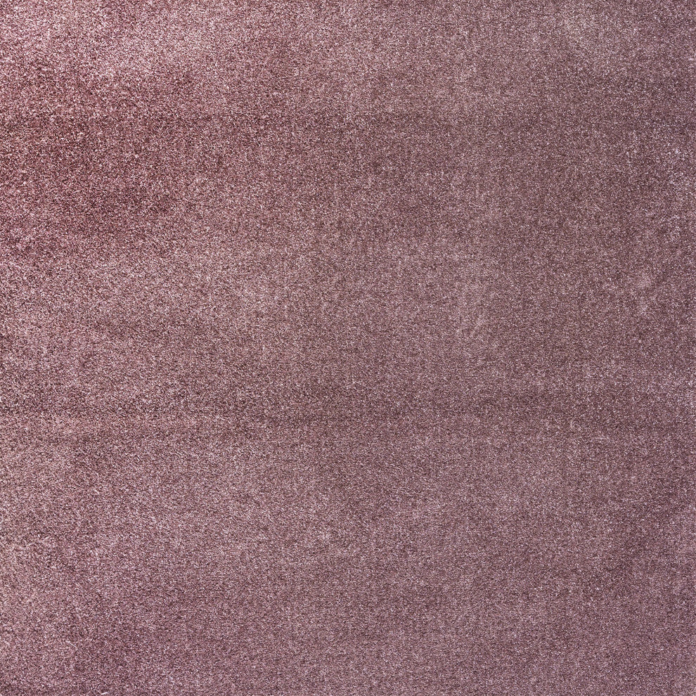 Haze Solid Low-Pile Light Purple 6' Square Area Rug