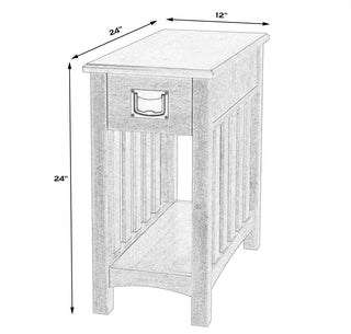 Butler Specialty Company, Larina Shaker One Drawer Side Table, Dark Brown