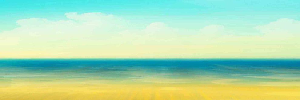 "Ocean Panoramic" Print on Canvas, 60"x20"