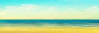 "Ocean Panoramic" Print on Canvas, 60"x20"