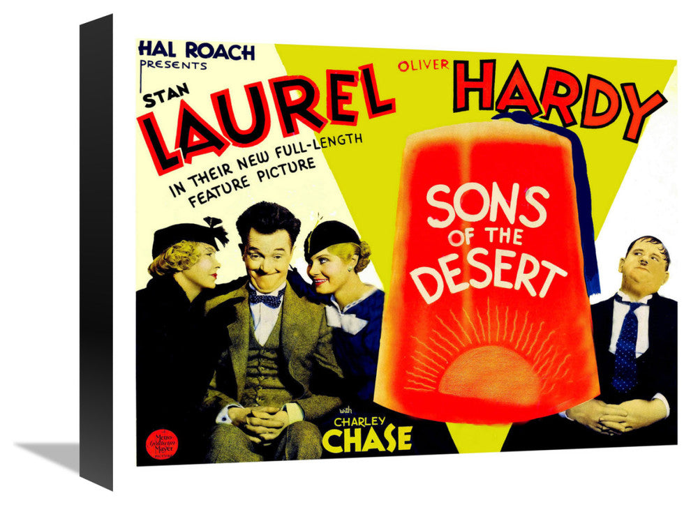 "Laurel & Hardy - Sons of the Desert" Canvas Giclee, 16"x13"