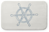 24" x 17" Large Ship Wheel Bathmat, Dusty Smoke