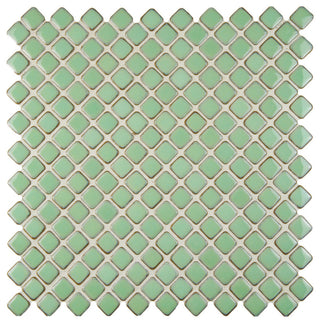 Hudson Diamond Light Green Porcelain Floor and Wall Tile