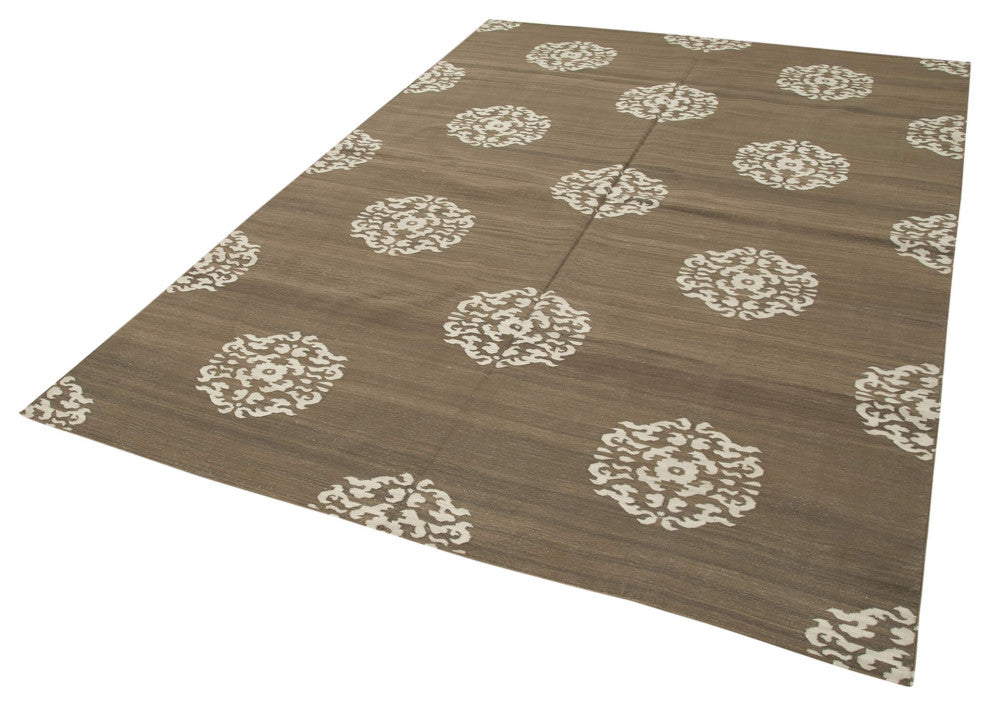 Rug N Carpet - Handmade Wool 6' 3'' x 8' 11'' Flatweave Dhurrie Kilim Rug