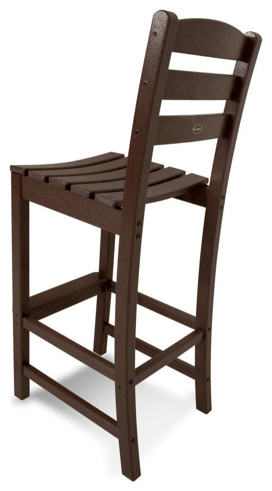 Polywood La Casa Cafe Bar Side Chair, Mahogany