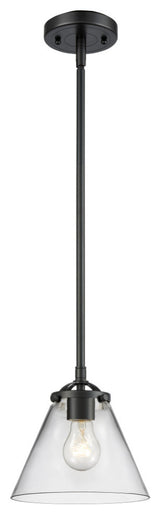 Large Cone 1-Light Mini Pendant, Oil Rubbed Bronze, Clear