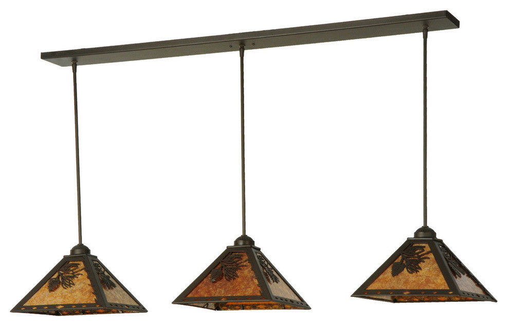 54 Long Balsam Pine 3 Light Pendant