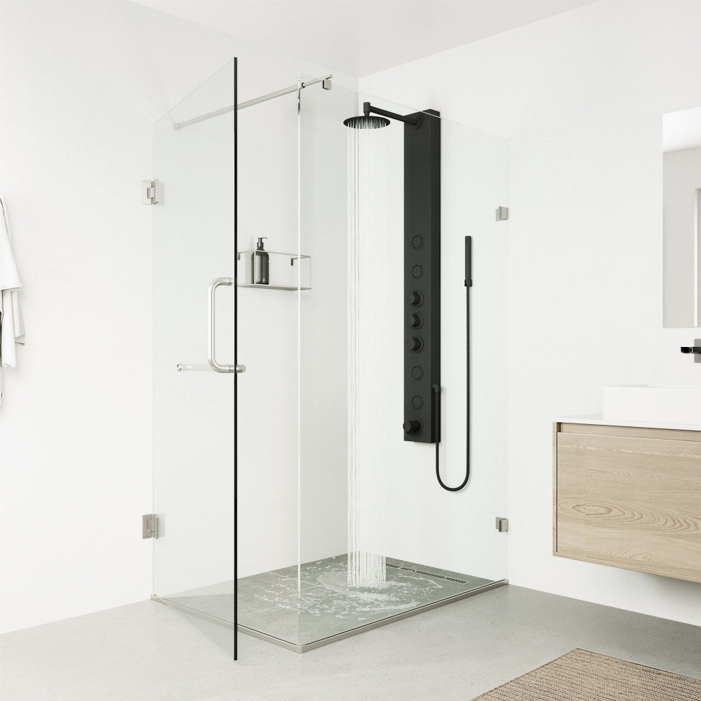 Vigo VG08022 Bowery 59" H 4-Jet Thermostatic Shower Panel - Matte Black