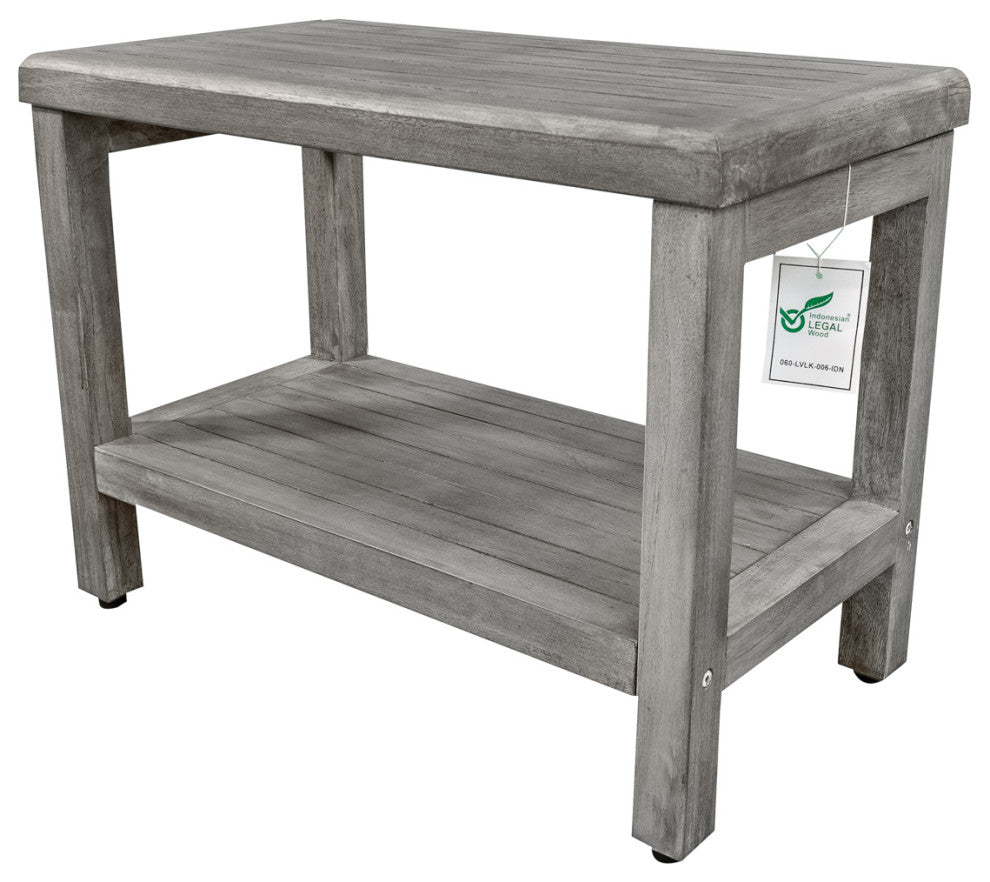 CoastalVogue Eleganto 24" Wide ShowerBench GR115, Gray