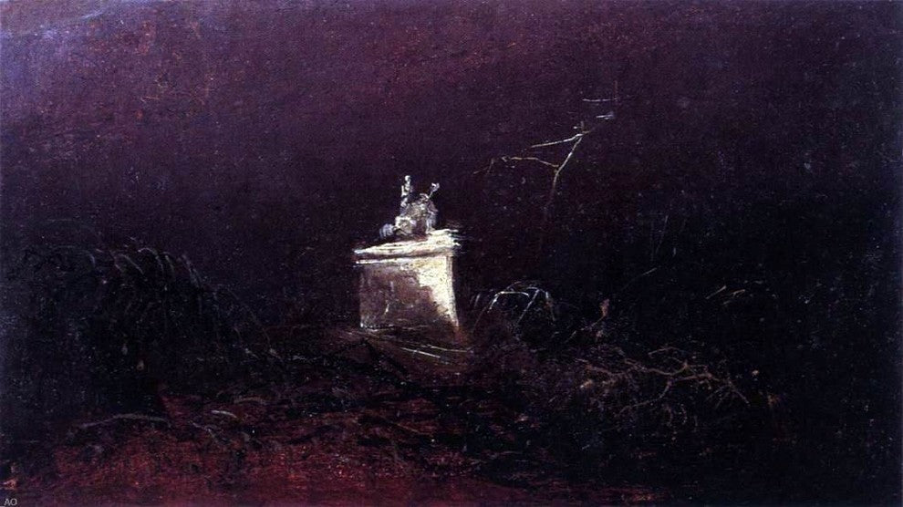 Carl Blechen Study for a Funerary Monument, 15"x30" Gallery Wrapped Canvas
