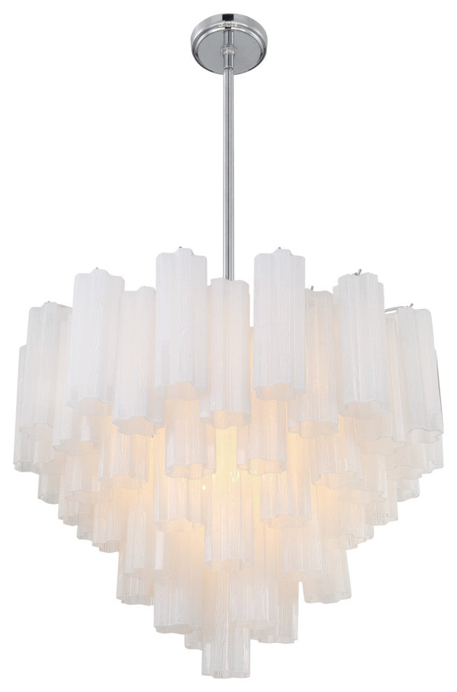 Crystorama Lighting Group ADD-312-WH Addis 12 Light 27"W - Polished Chrome