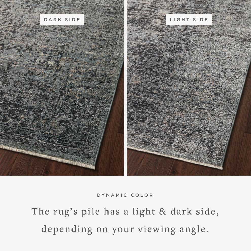 Loloi Sonnet Charcoal / Mist 3'-7" x 5'-7" Accent Rug