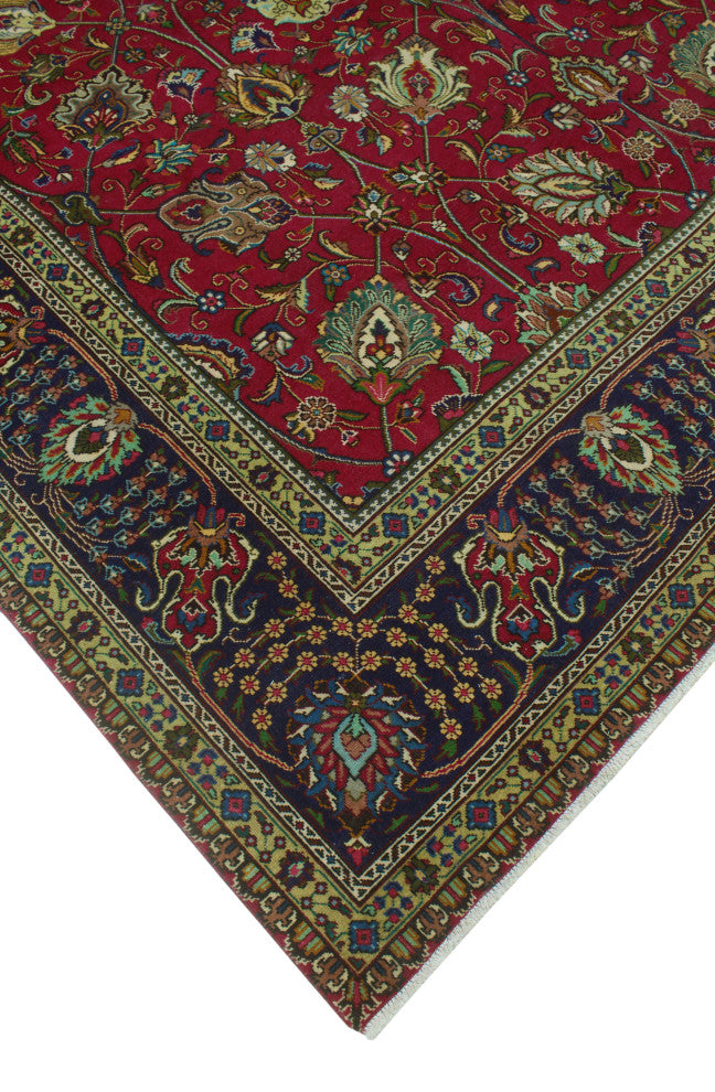 Fine Vintage Distressed Adel Red Rug