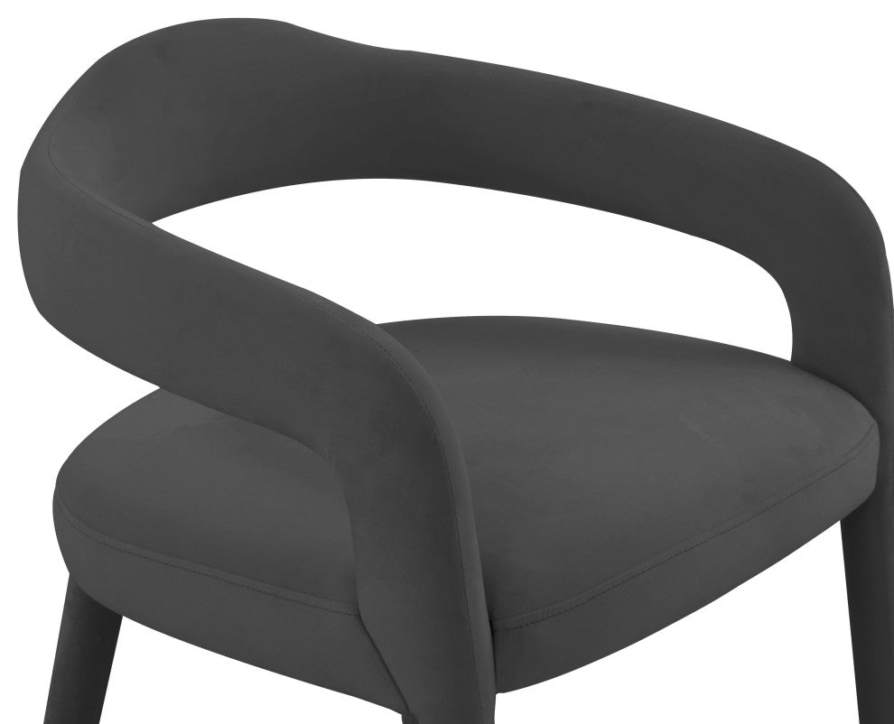 Lucia Black Velvet Dining Chair