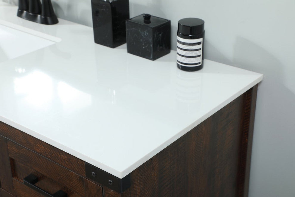 Home Living 19" Farmhouse Expresso-Light Bathroom Vanity