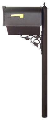 Classic Mailbox With Newspaper Tube, Locking Insert & Albion Mailbox Post