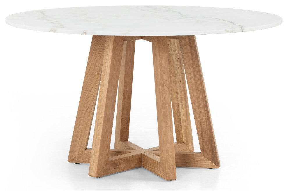 Creston Dining Table 55"-White Marble