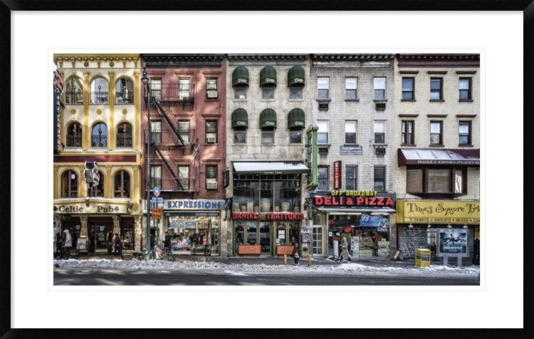 "A Cold Day In Ny" Framed Digital Print by Peter Pfeiffer, 38x24"