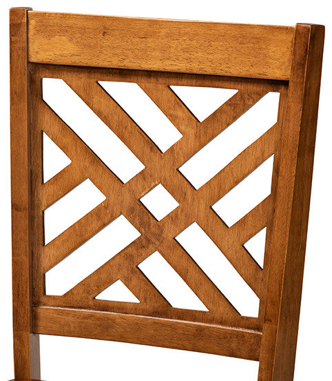 Chipman Modern Transitional Walnut Brown Wood Dining Chair, Set of 2