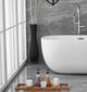 Aaron 54" Soaking Roll Top Bathtub, Glossy White