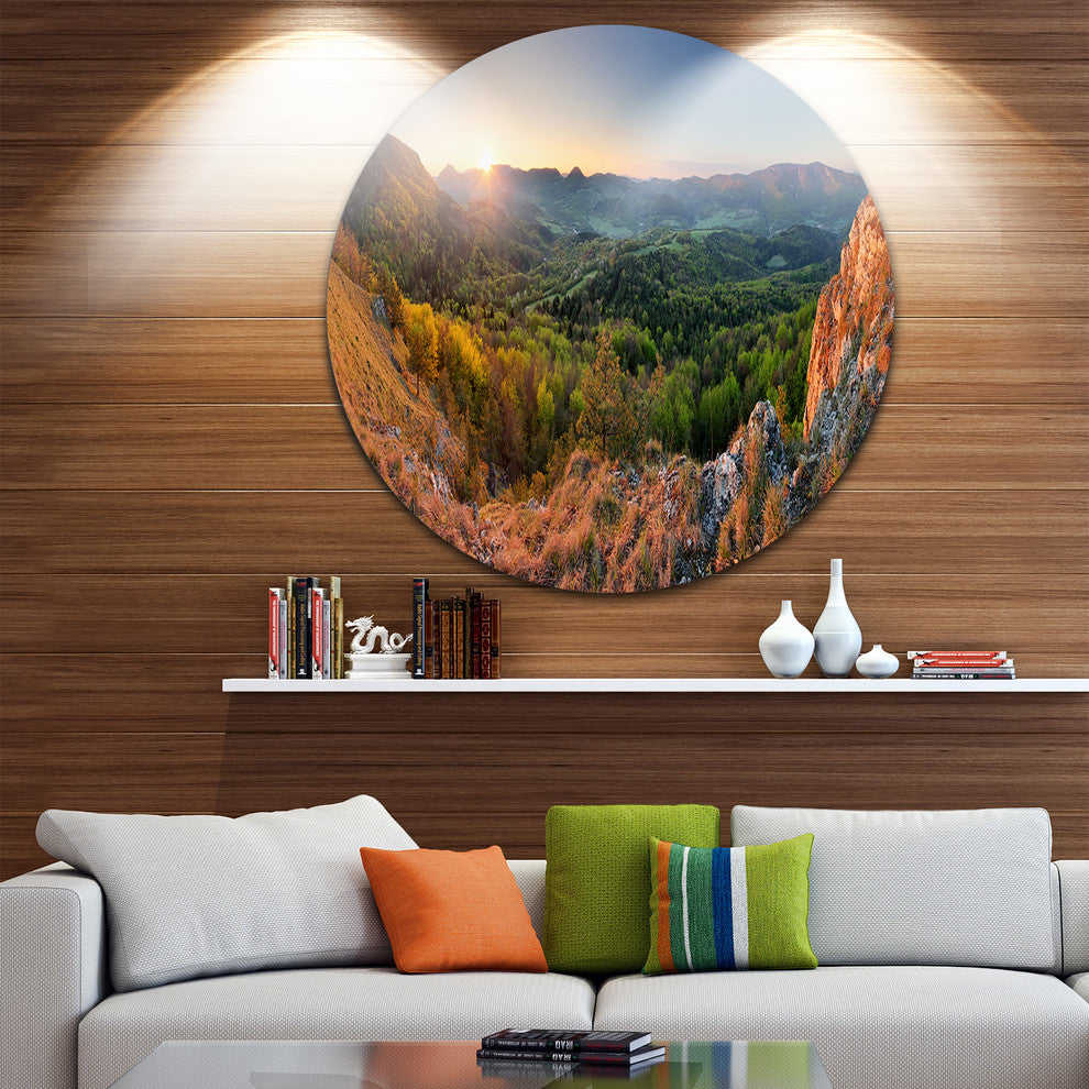 Spring Forest Slovakia, Landscape Photo Disc Metal Wall Art, 23"