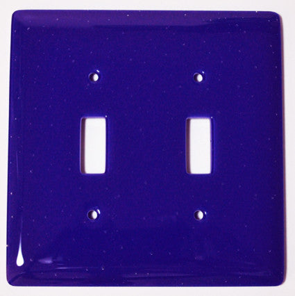 Double Wall Plate Switch, Deep Cobalt Blue, 5x5