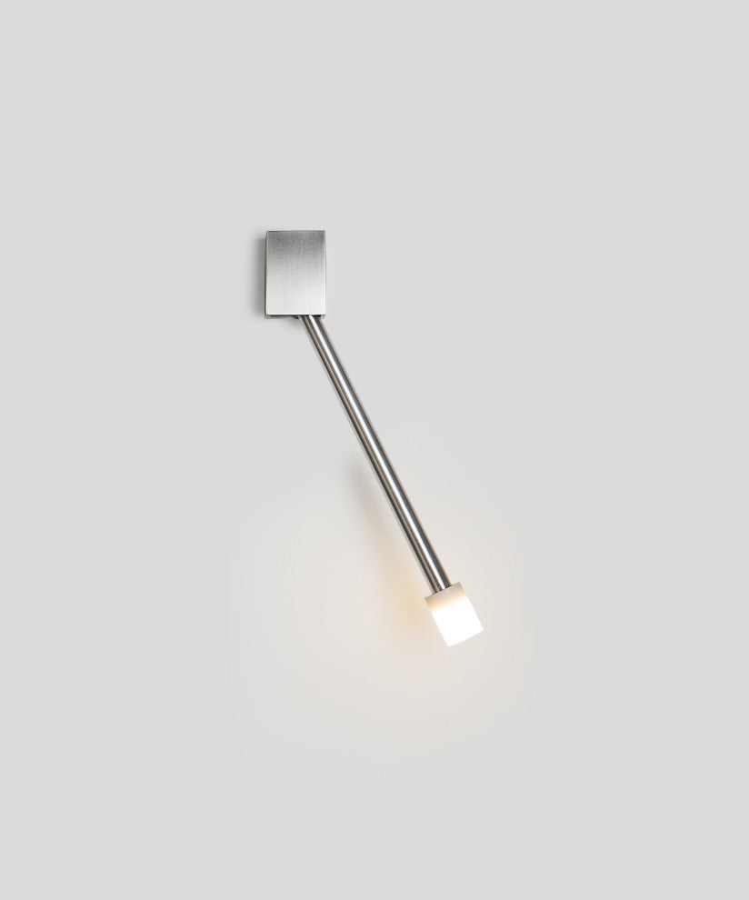 Libri LED Plug In Reading Sconce, Brushed Aluminum, Orientation: Left Mount