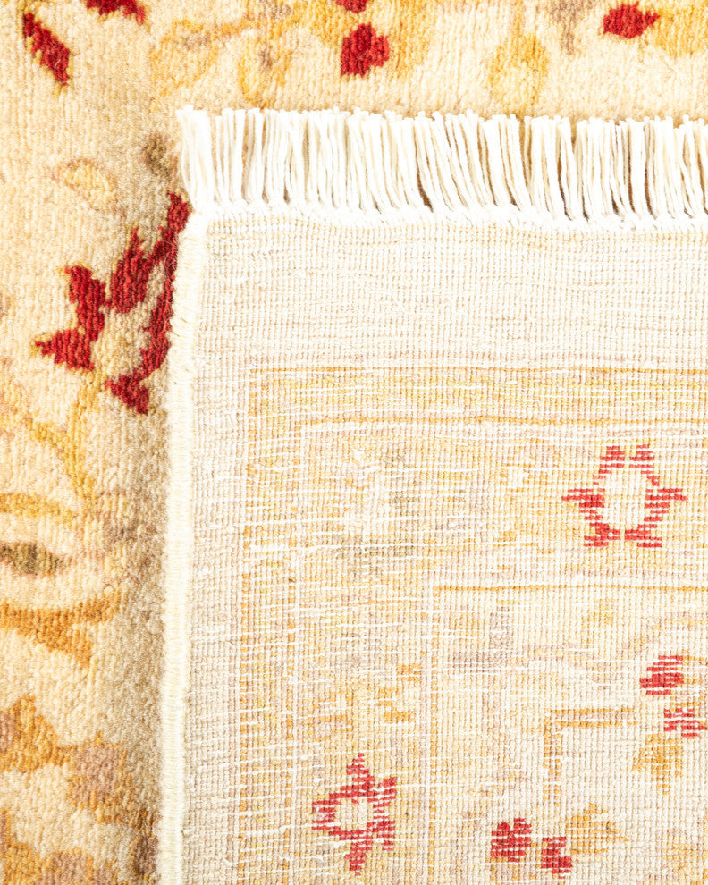 Solapur, One-of-a-Kind Hand-Knotted Area Rug Ivory, 6'1"x8'10"