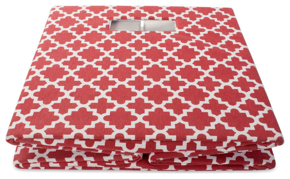 Polyester Cube Lattice Rust Square 13"x13"x13"