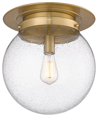 Z-Lite 1-Light Flush Mount,Heritage Brass