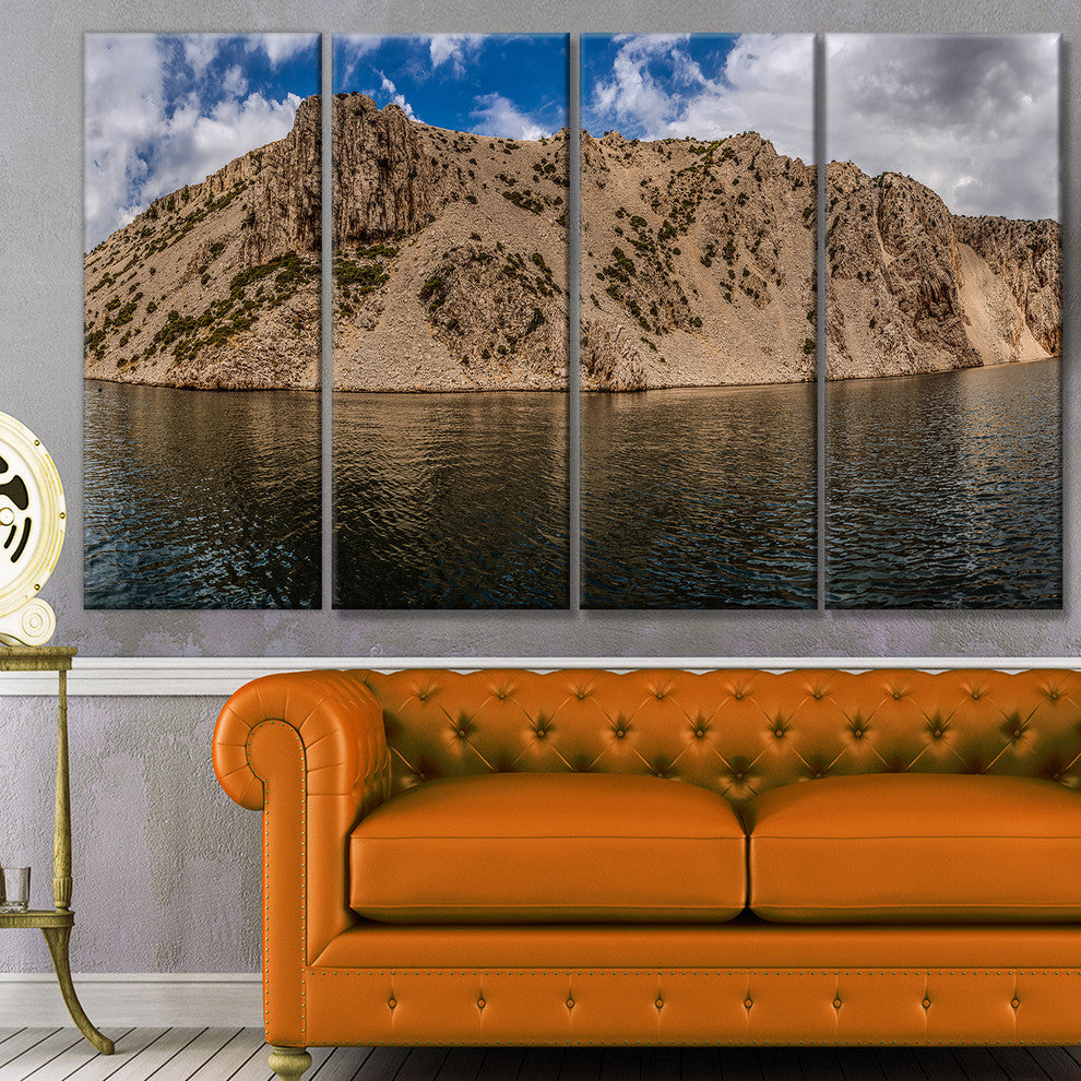 Zrmanja River Northern Dalmatia, Landscape Canvas Art Print, 48"x28", 4 Panels
