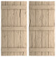 Rustic 4 Board Joined B-N-B Faux Wood Shutters, Hand Hewn, 22x68"