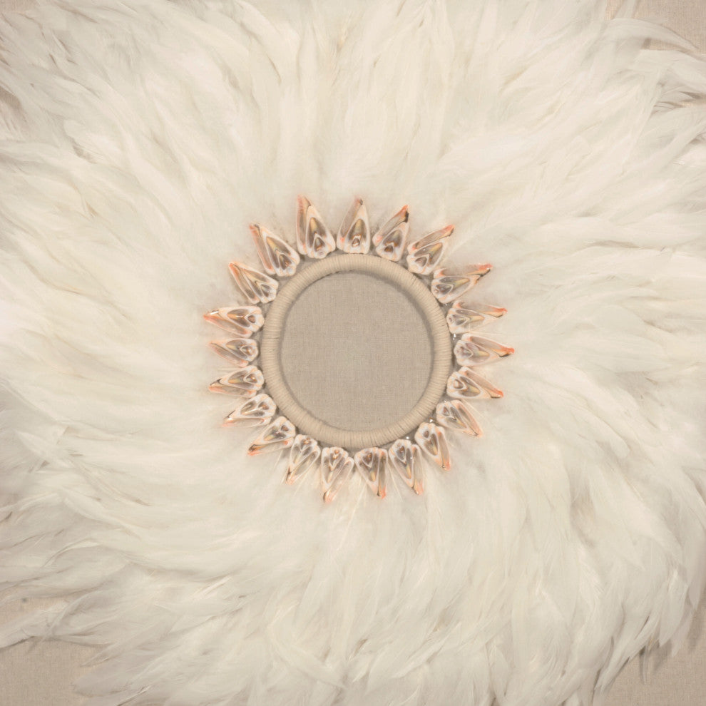 HUJI Feather & Shell Wreath Shadow Box Wall DÃ©cor - Single Ring