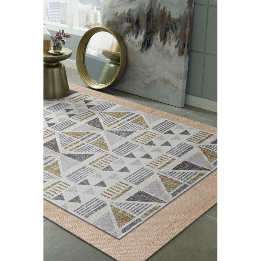 KAS Mason 391 Gray Area Rug, 8'x10'6"