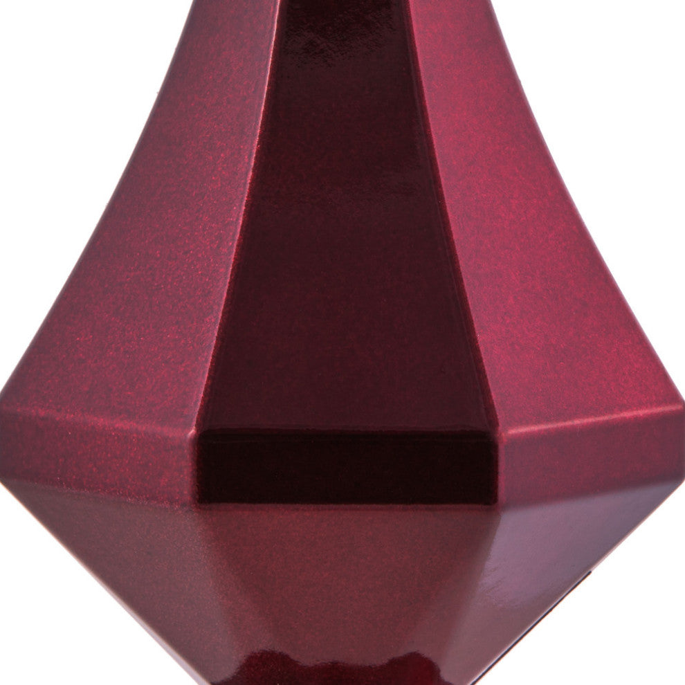 Vickerman Mc191019D 8" Wine Candy Finish Diamond Finial Ornament, Pack of 2