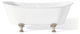 Cheviot Products Winchester Cast Iron Bathtub, White, Brushed Nickel