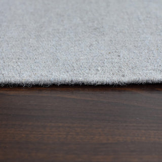 HAND WOVEN FLAT WEAVE KILIM WOOL ECO-FRIENDLY AREA RUGS-Solid,Light Silver