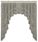 Heritage Lace Sheer Divine 80x46 Swag Pair in Flax