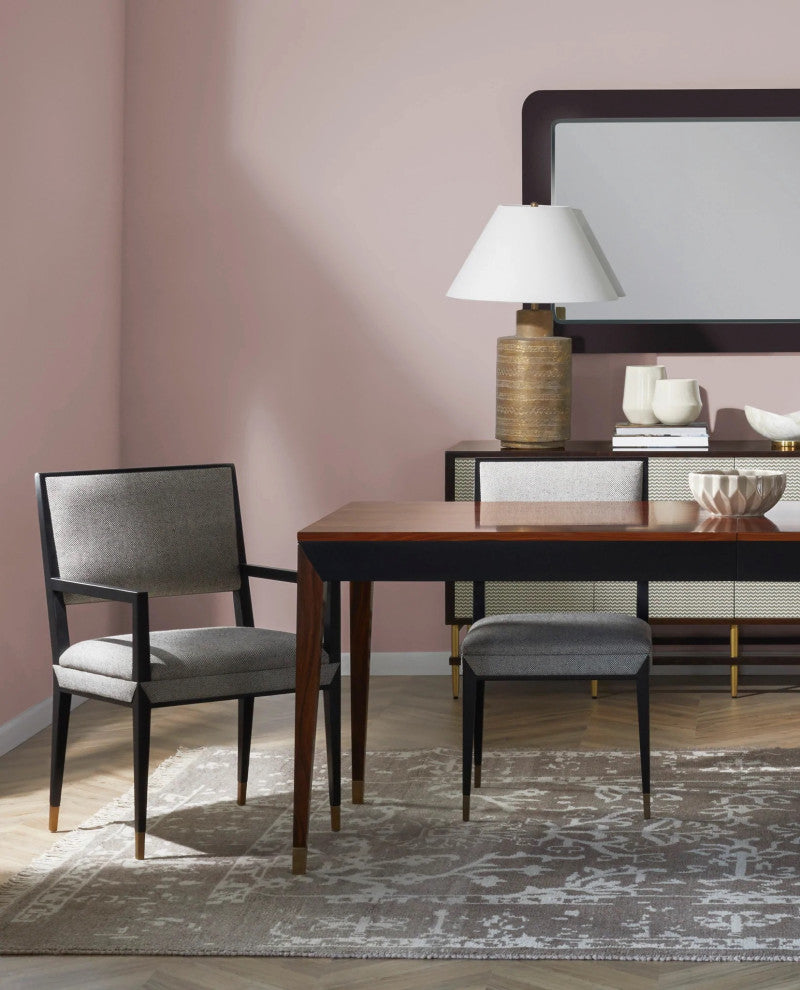 Sonder Living Reform Elegant Side Chair | Black / Winston Speckle