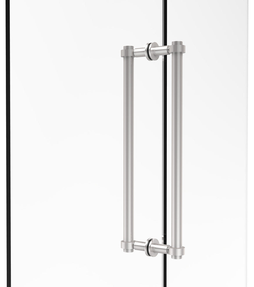 Contemporary 18" Back to Back Shower Door Pull, Polished Chrome