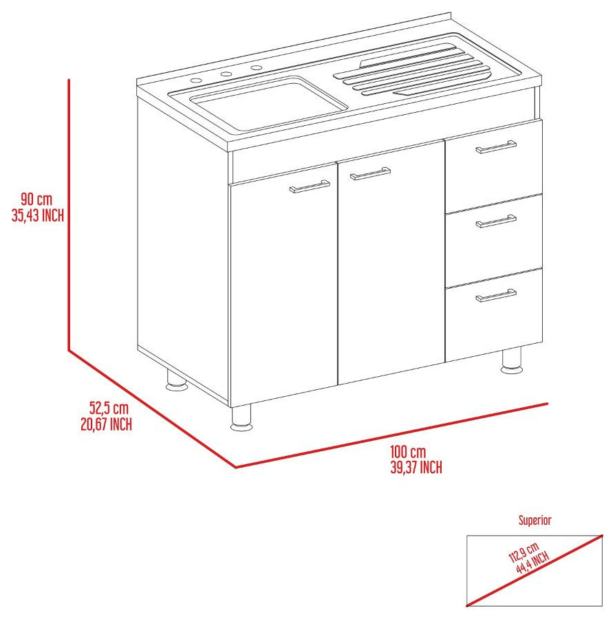 Utility Sink Kisco, Kitchen, White / Black