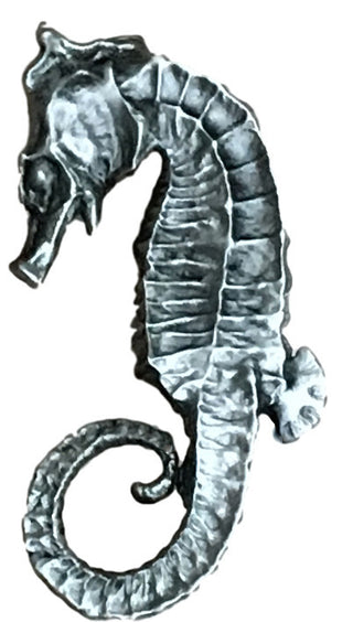 Sea Horse Knob, Antique Brass, Left