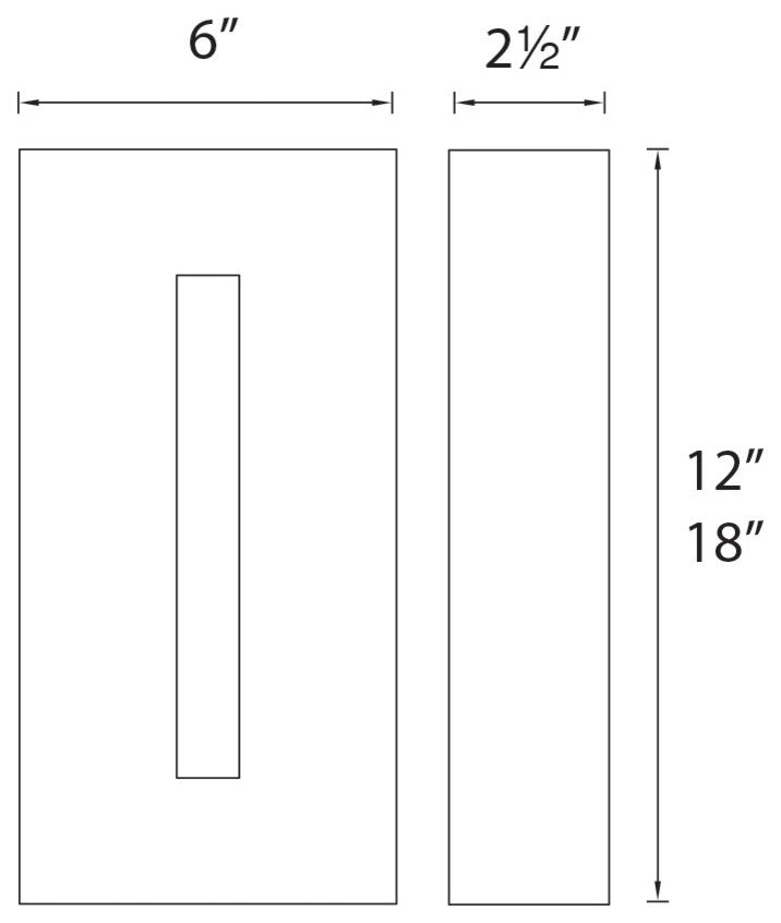 WAC Lighting Tao 12" LED Indoor or Outdoor Wall Light, Bronze