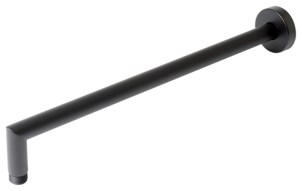 ALFI brand ABSA16R-BM Black Matte 16" Round Wall Shower Arm